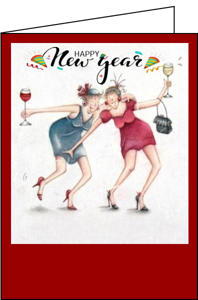 free personalized new year Greeting card